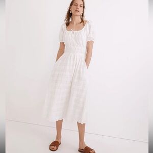 Madewell Sophia Midi Cotton Tiered Dress